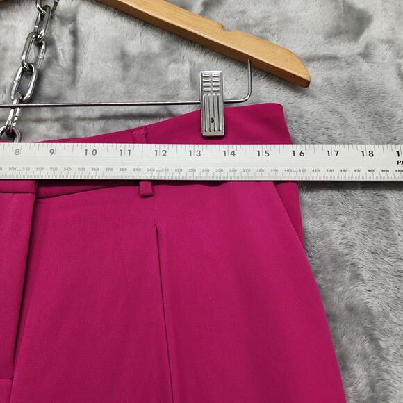 Soho Apparel Pants Womens 6 Pink High Rise Crop Wide Leg Flowy Preppy Office - Picture 6 of 10